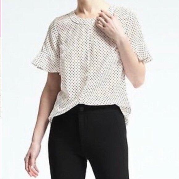 Banana Republic Tops - Banana Republic Polka Dot Blouse Size Small